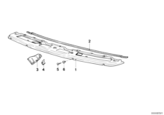 Перегородка системы отопления для BMW E23 732i M30 (схема запасных частей)