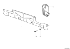 Перегородка системы отопления для BMW E28 M5 S38 (схема запасных частей)
