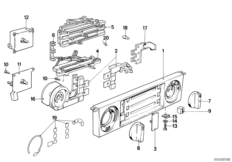 Блок управл.сист.отопления/кондиционир. для BMW E28 M5 S38 (схема запасных частей)