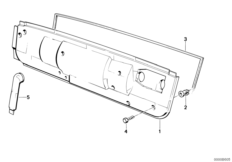 Перегородка системы отопления для BMW E30 M3 S14 (схема запасных частей)