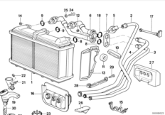 Нагревательный элемент сист.отопл. Behr для BMW E34 525td M51 (схема запасных частей)