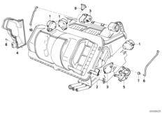 Сервопривод/соединительная тяга Behr для BMW E32 730iL M60 (схема запасных частей)
