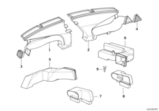 Сопла/накладки для BMW E36 320i M50 (схема запасных частей)
