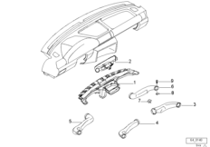 Вентиляционный канал для BMW E36 323ti M52 (схема запасных частей)