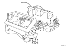 Нагревательный элемент/дополнит.элементы для BMW E12 528 M30 (схема запасных частей)