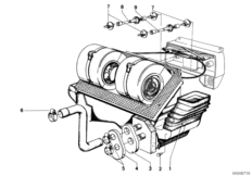 Распределительный вал/соединит.элемент для BMW E12 520i M20 (схема запасных частей)