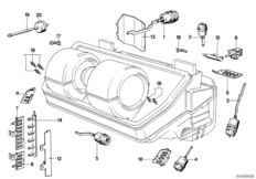 автомат.система кондиционирования для BMW E23 728iS M30 (схема запасных частей)