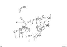 Доп.элем.компресс.кондиц./ремен.привод для BMW E34 M5 3.8 S38 (схема запасных частей)