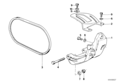 Доп.элем.компресс.кондиц./ремен.привод для BMW E30 320i M20 (схема запасных частей)