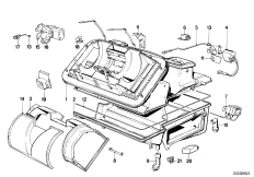 Детали кондиционера для BMW E30 316i M10 (схема запасных частей)
