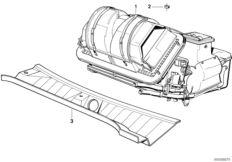 Панель для отвода воды для BMW Z1 Z1 M20 (схема запасных частей)