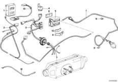 Переключатель блока автон.сист.отопления для BMW E23 735i M30 (схема запасных частей)