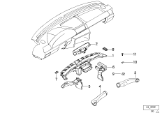 Вентиляционный канал для BMW E36 318ti M42 (схема запасных частей)