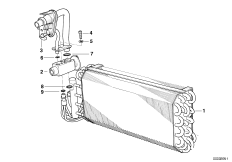 Испаритель/ предохранительный клапан для BMW E36 316g M43 (схема запасных частей)