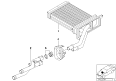 Нагревательный элемент кондиционера для BMW Z3 Z3 1.9 M44 (схема запасных частей)
