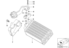 Испаритель/ предохранительный клапан для BMW Z3 Z3 2.0 M52 (схема запасных частей)