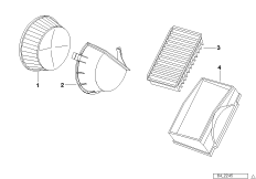 Микрофильтр/крышка микрофильтра для BMW E36 318tds M41 (схема запасных частей)