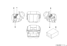 Сервопривод автом.сист.кондиционирования для BMW E36 320i M52 (схема запасных частей)