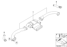 Вентиляционный канал для BMW Z3 Z3 M3.2 S50 (схема запасных частей)