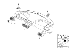 Сопла/накладки для BMW Z3 Z3 3.0i M54 (схема запасных частей)