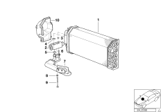 Испаритель/ предохранительный клапан для BMW E39 530d M57 (схема запасных частей)