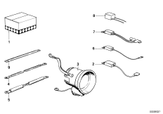 Система помехоподавления радиоприемника для BMW E23 732i M30 (схема запасных частей)