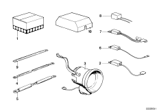 Система помехоподавления радиоприемника для BMW E28 525i M30 (схема запасных частей)