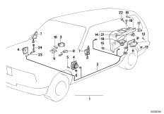 Детали аудиосистемы для BMW E30 320i M20 (схема запасных частей)