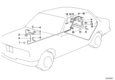 Дополн.детали радиоприемника Mexico CD для BMW E32 750i M70 (схема запасных частей)