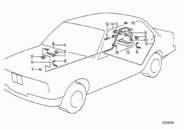 Дополн.детали радиоприемника Mexico CD для BMW E32 730iL M30 (схема запчастей)