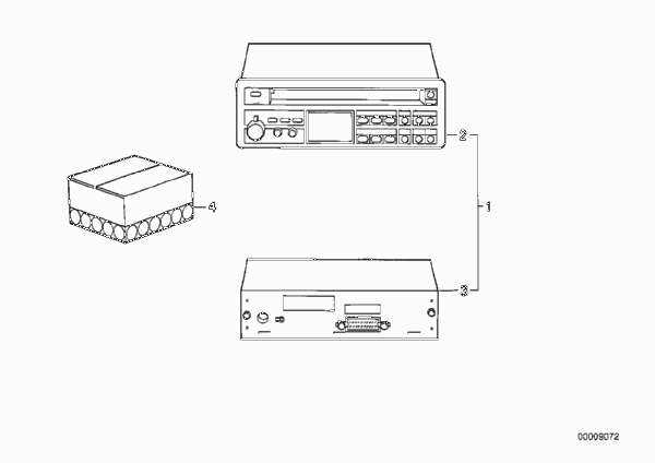 Радиоприемник Bavaria Electronic CD для BMW E30 318i M10 (схема запчастей)