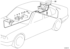 Дополнительные детали, 2-ой компонент для BMW E34 525tds M51 (схема запасных частей)