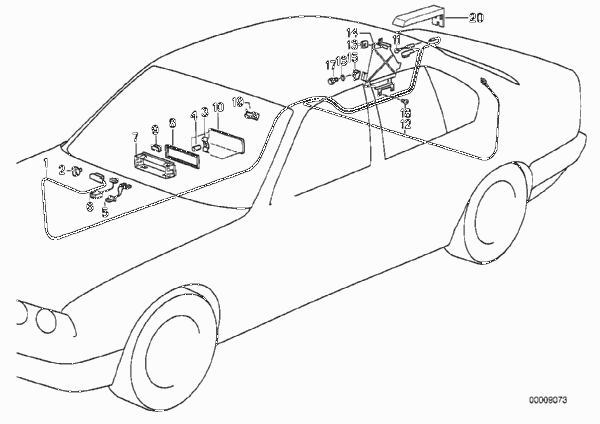 Дополнительные детали, 2-ой компонент для BMW E34 M5 3.6 S38 (схема запчастей)