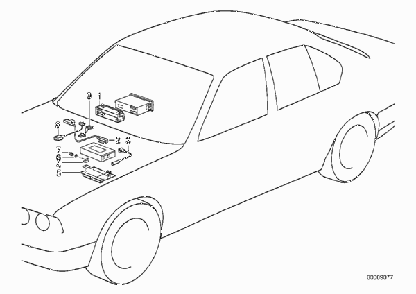 Радиоприемник для BMW E30 324d M21 (схема запчастей)