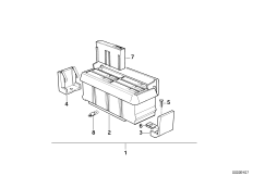Детали блока для кассет в центр.консоли для BMW E36 325i M50 (схема запасных частей)