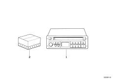 Радиоприемник Bavaria Electronic CD II для BMW E34 525ix M50 (схема запасных частей)