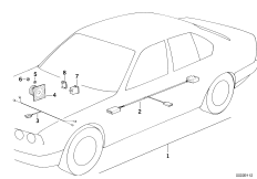 Устройство громкой связи для BMW E34 525ix M50 (схема запасных частей)