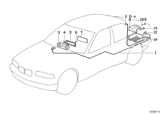 Дополнительные детали, 2-ой компонент для BMW E36 320i M52 (схема запасных частей)