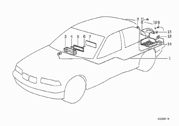 Дополнительные детали, 2-ой компонент для BMW E36 320i M52 (схема запчастей)