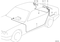 Детали разнесенной антенны для BMW E36 318is M42 (схема запасных частей)