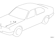 Перемычка соединения капота с массой для BMW E91 320d M47N2 (схема запасных частей)