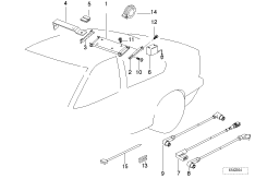 отдельные детали чейнджера CD-6 для BMW E36 323i M52 (схема запасных частей)