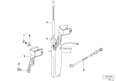 Детали антенны с коротким стержнем для BMW E36 316i 1.9 M43 (схема запасных частей)