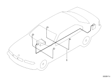 Провода аудиосистемы для BMW E38 L7 M73 (схема запасных частей)