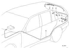 Детали антенны на крыле/заднем стекле для BMW E36 320i M52 (схема запасных частей)