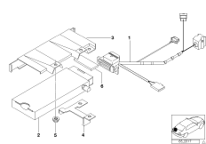 Детали багажного отделения SA 629 для BMW E39 M5 S62 (схема запасных частей)