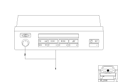 Встроенная радиоинформационная система для BMW E39 540i M62 (схема запасных частей)