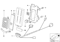 Детали SA 632 в багажнике для BMW E38 L7 M73N (схема запасных частей)