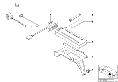 Детали багажного отделения SA 629 для BMW E39 540i M62 (схема запасных частей)