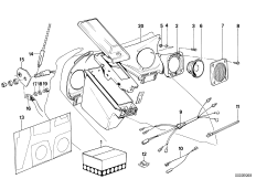 Монтажный комплект радиоприемника для BMW K569 K 75 RT (0565,0573) 0 (схема запасных частей)